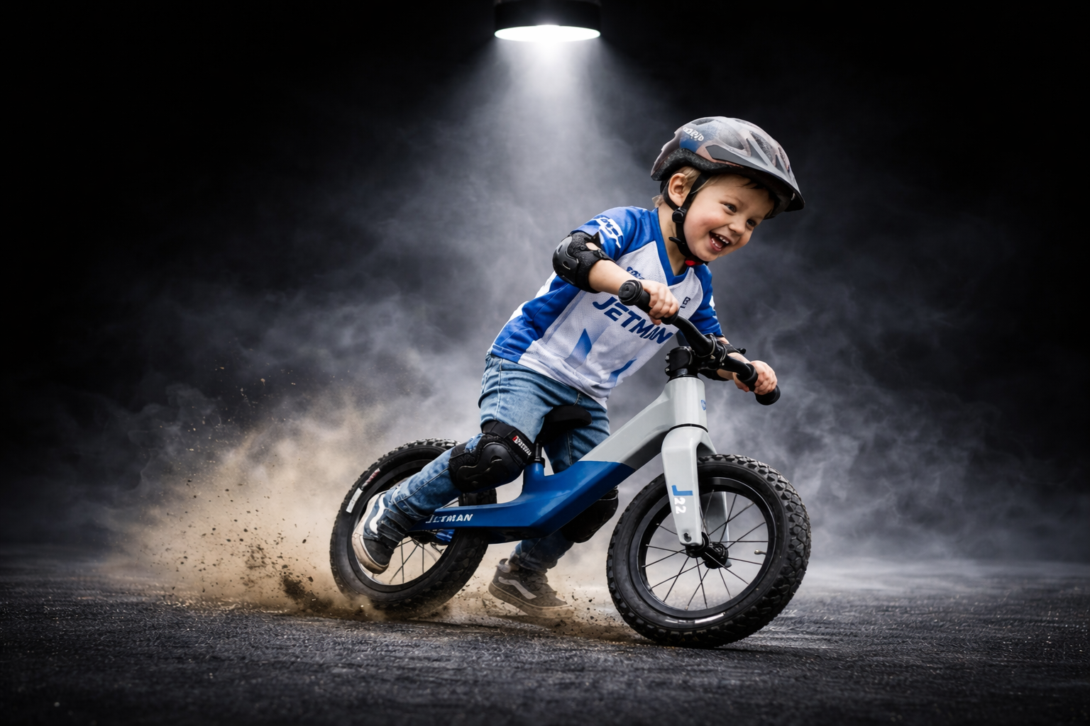 Child riding the Jetman Air Pro